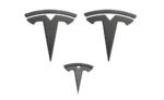 Set embleme negru mat (capota / portbagaj / volan) Tesla Model Y
